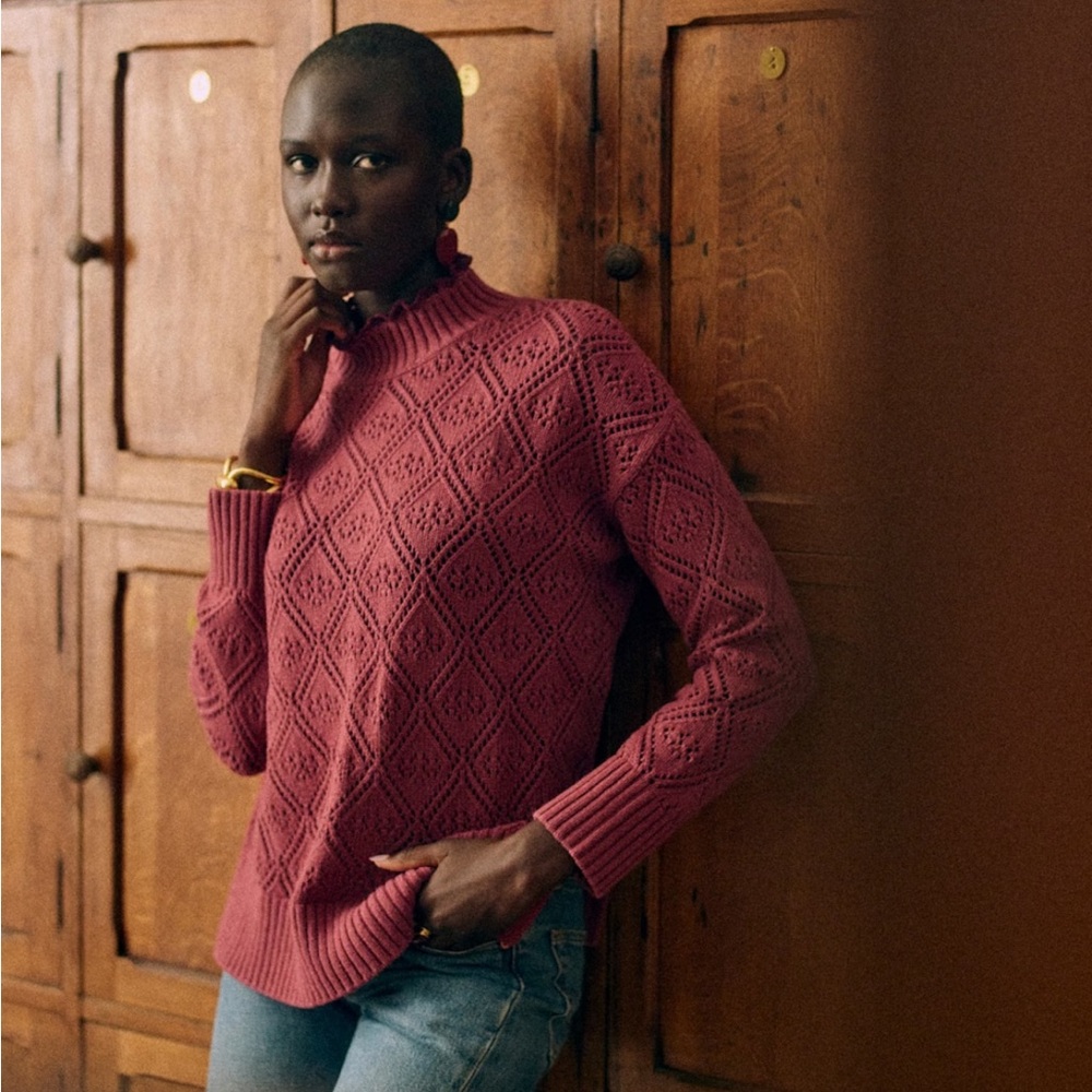 Sezane Laurie sweater in rosewood